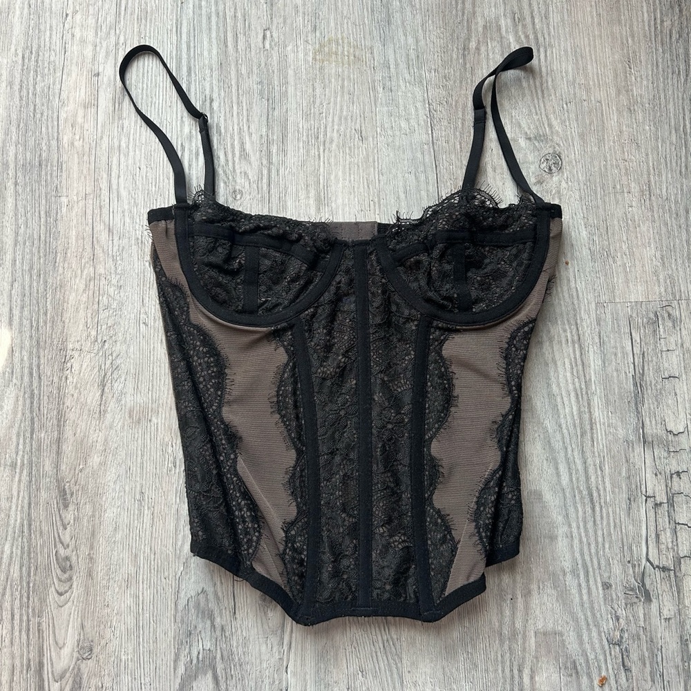 Urban Outfitters Black Lace Corset